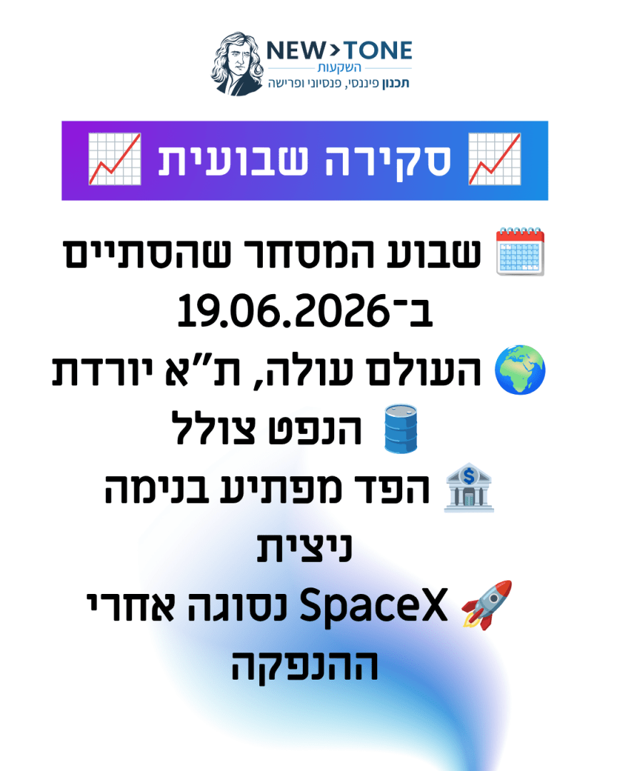 סקירת שוק שבועית NEW-TONE — שבוע המסחר שהסתיים ב-19 ביוני 2026